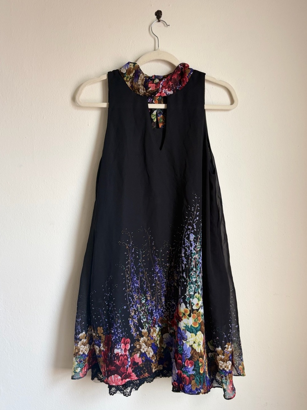 Umgee High Neck Floral Tunic Dress